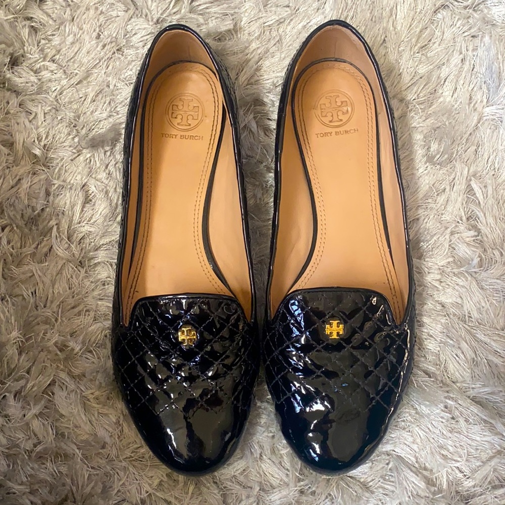 Quilted patent leather Tory Burch Flats